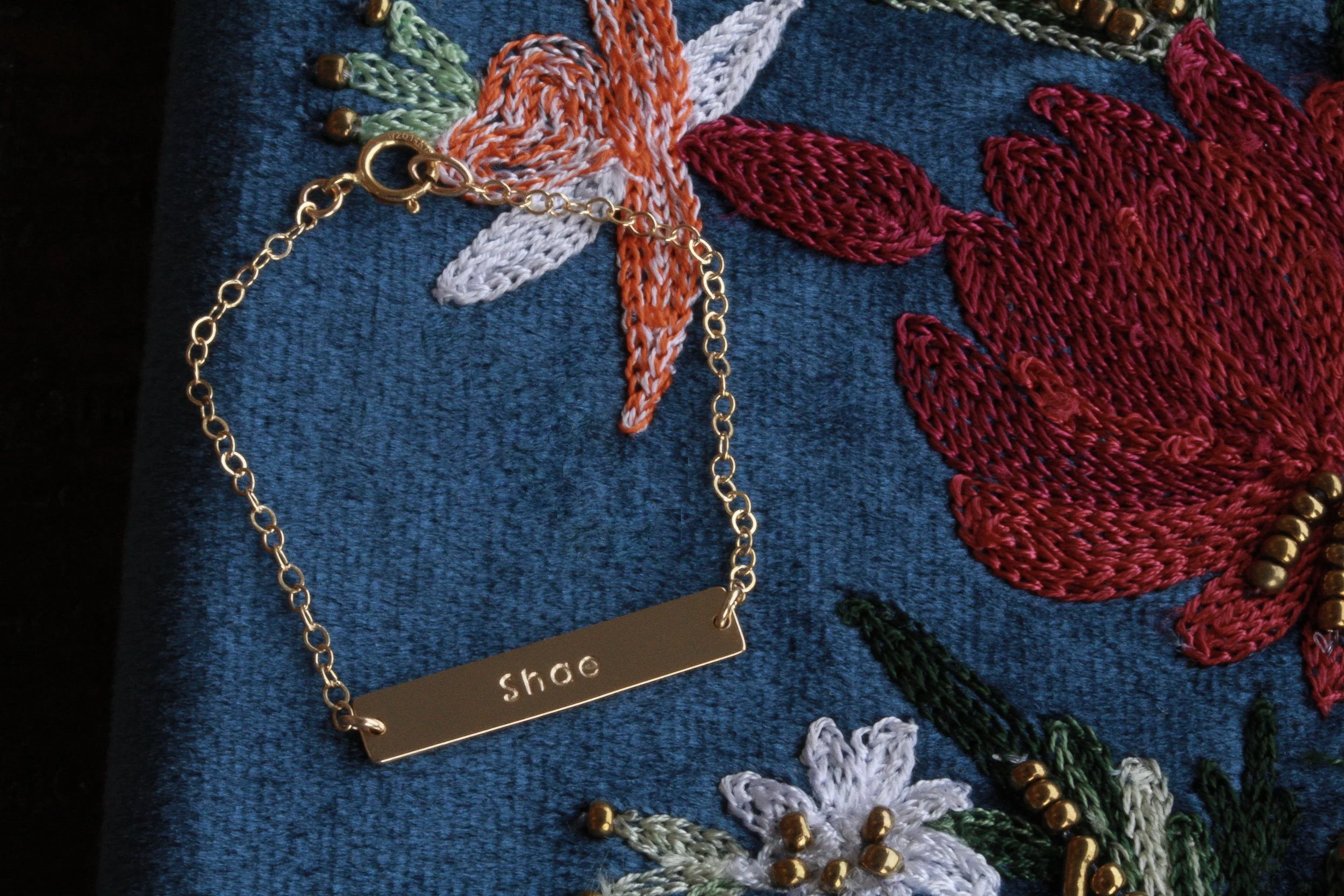 Mini Me Bar Bracelet, 14K Gold Fill, Personalize - Stamped &amp; Co.