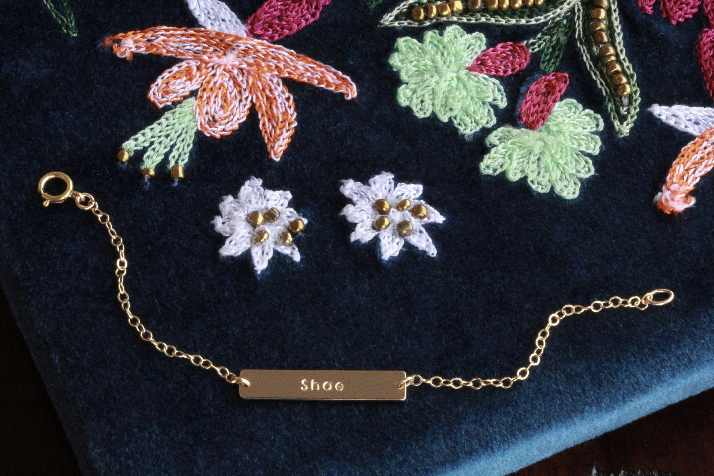 Childrens Mini Me Bar Bracelet, 14K Gold Fill, Personalize - Stamped &amp; Co.