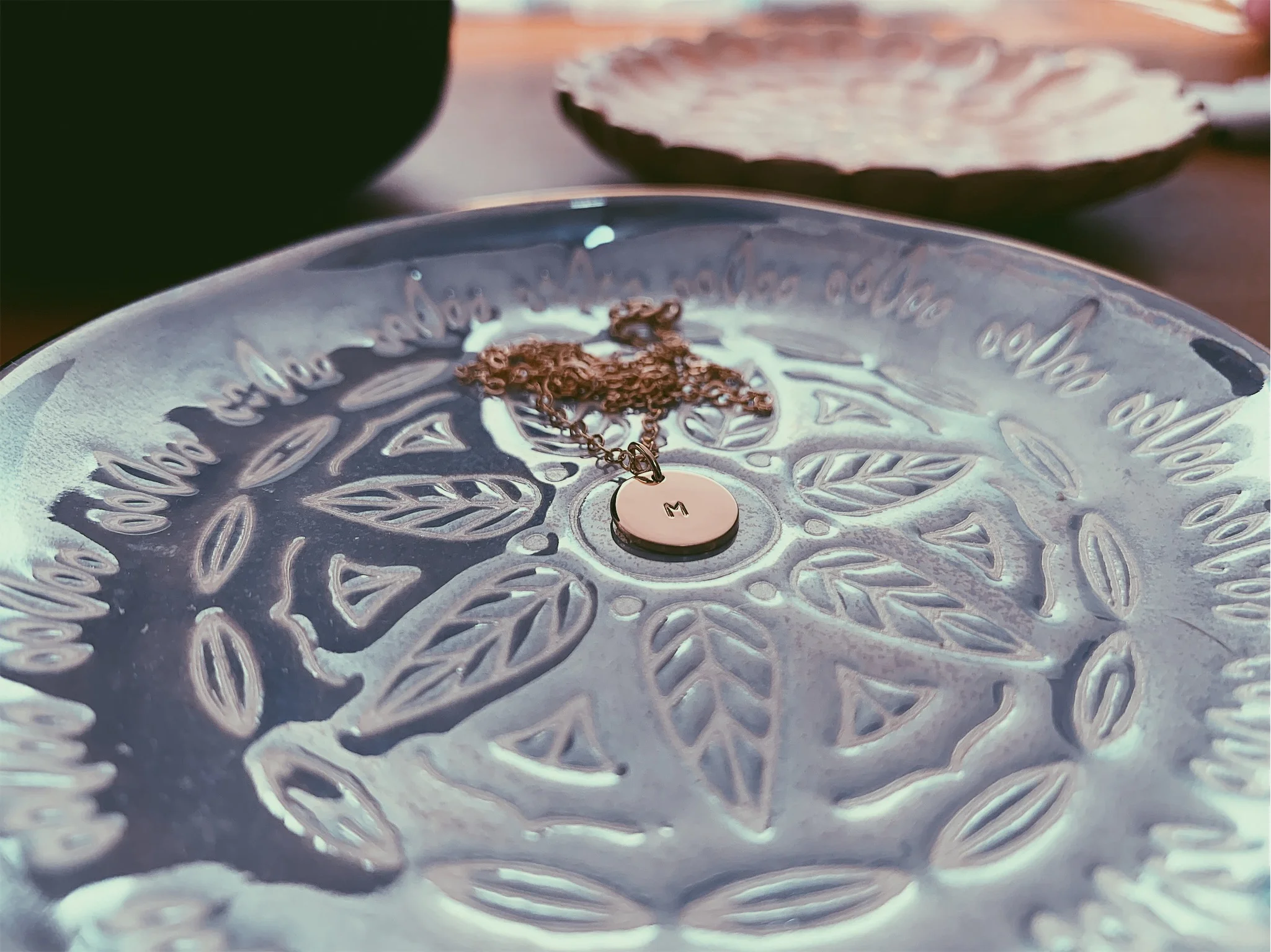 Hand Stamped Disc Necklace, 14K Gold Filled 9.5mm Disc Necklace, Personalize - Stamped &amp; Co.