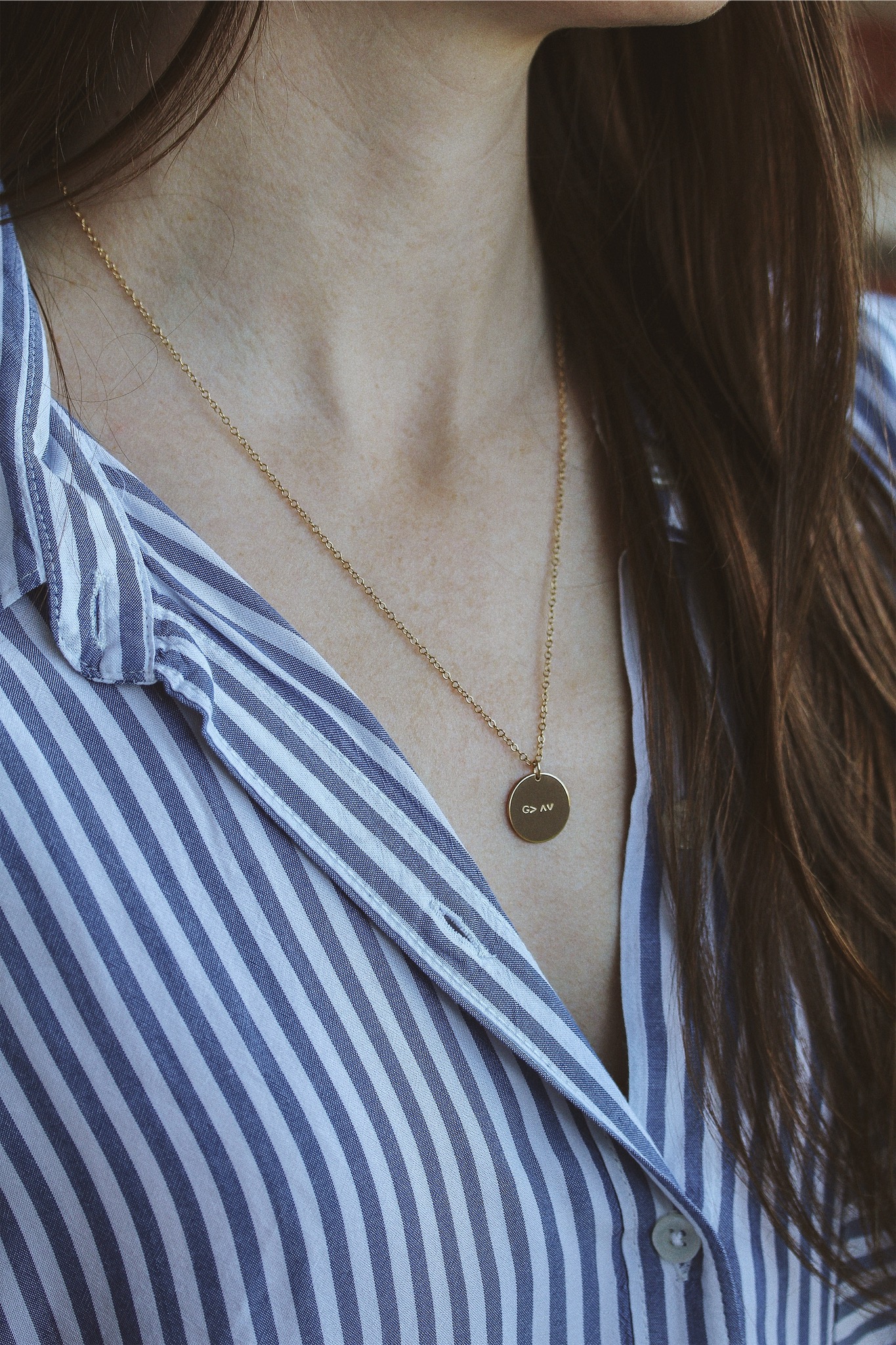 Large Disc Necklace — Stamped & Co.