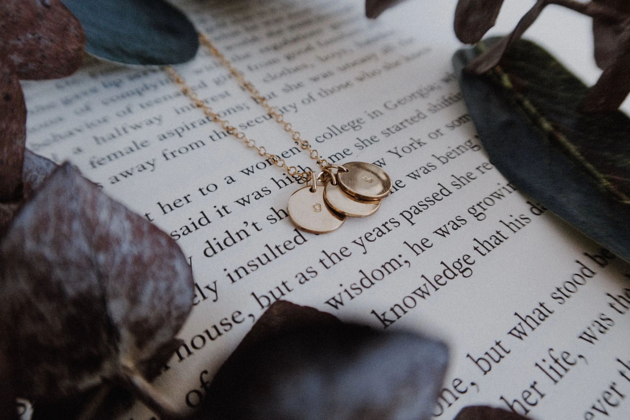Handmade, 14K Gold Filled 9.5mm Multi Disc Necklace, Personalize - Stamped &amp; Co.