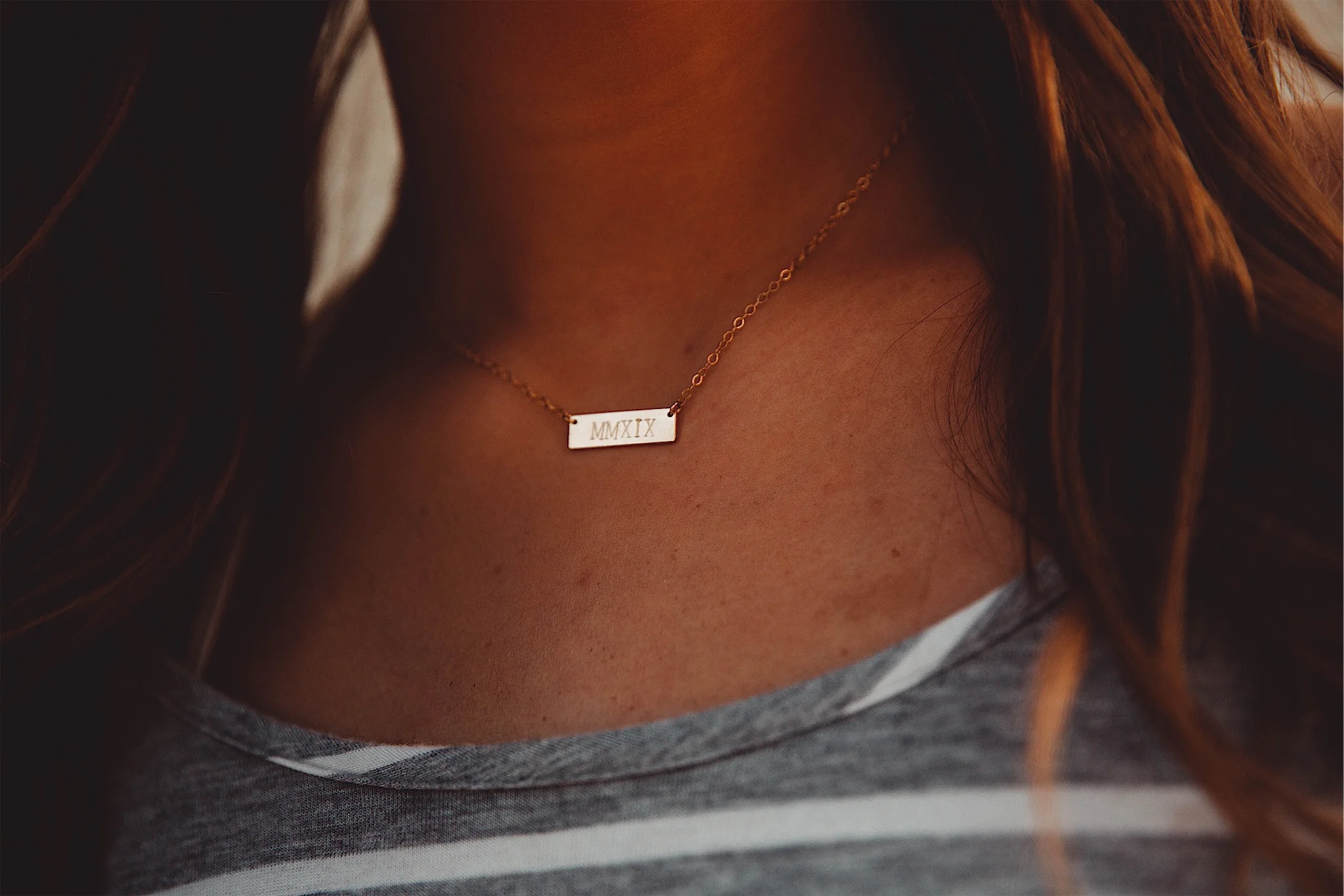 Tall Bar Necklace, 14K Gold Fill, Personalize - Stamped &amp; Co.