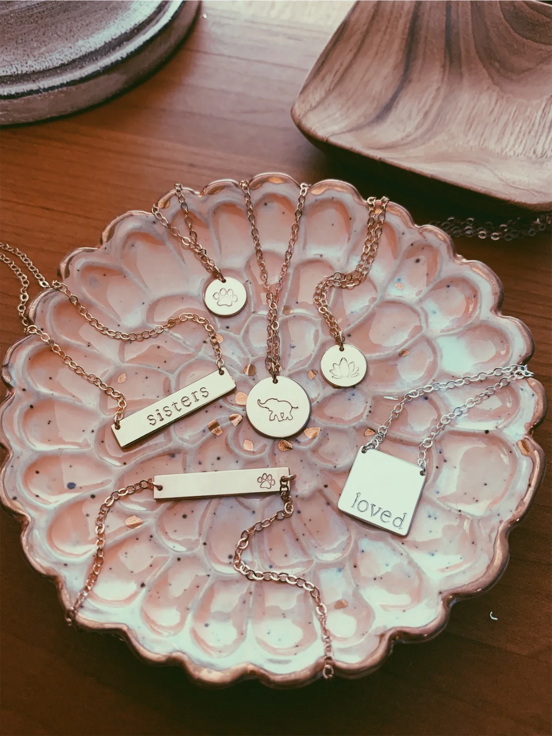 Personalize, Hand Stamped, Sterling Silver Square Pendant Necklace - Stamped &amp; Co.