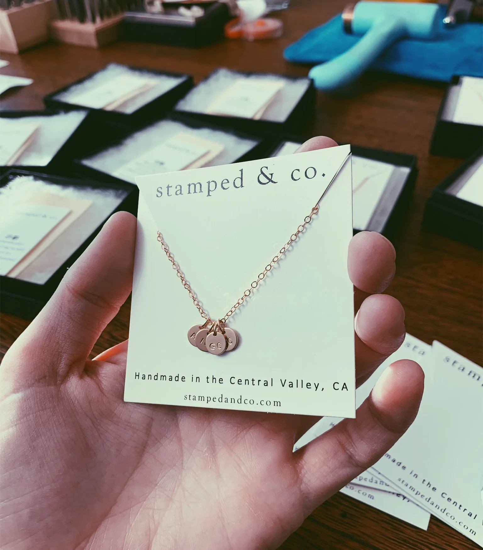 Itty Bitty Disc Necklace, 14K Gold Fill, Personalized - Stamped &amp; Co.