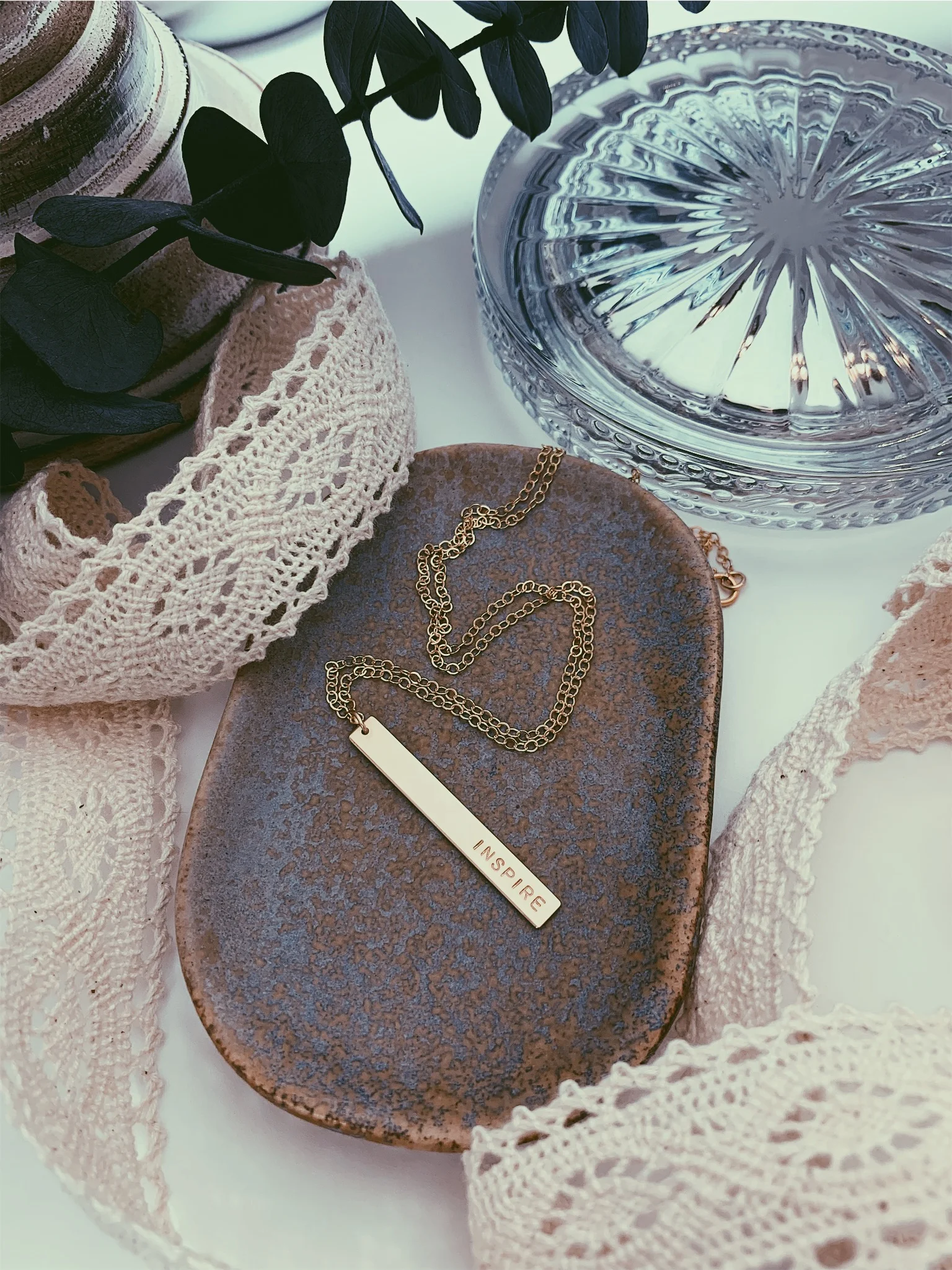 Hand Stamped, 14K Gold Filled Vertical Bar Necklace, Personalize - Stamped &amp; Co.