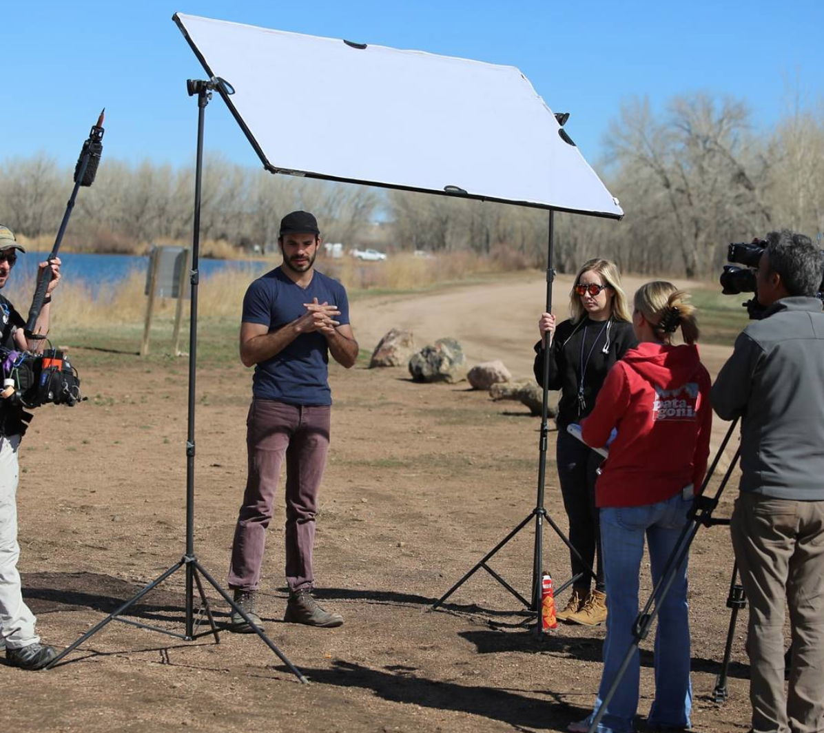 Charles working the camera with HGTV