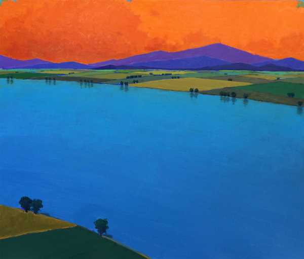 Wide River Evening, 2014