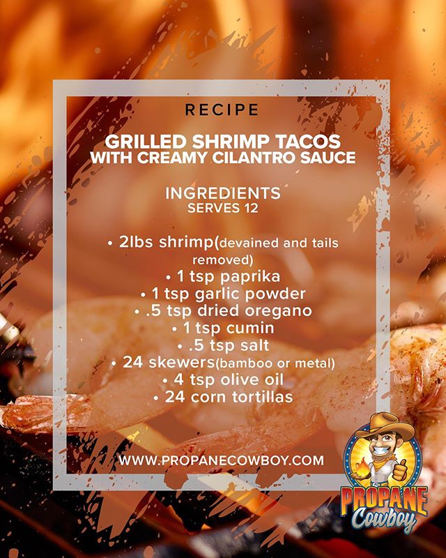 IT'S TACOOOOOO TUESDAYYYY!!! 🌮🌮🌮 Grill yourself up a delicious bite to eat today with this amazing recipe, and don't forget to pick up your Propane Cowboy Fiberglass Tank with the rest of the ingredients.⁠⠀
⁠⠀
Instructions⁠⠀
⁠⠀
🔸 1. In a large bo