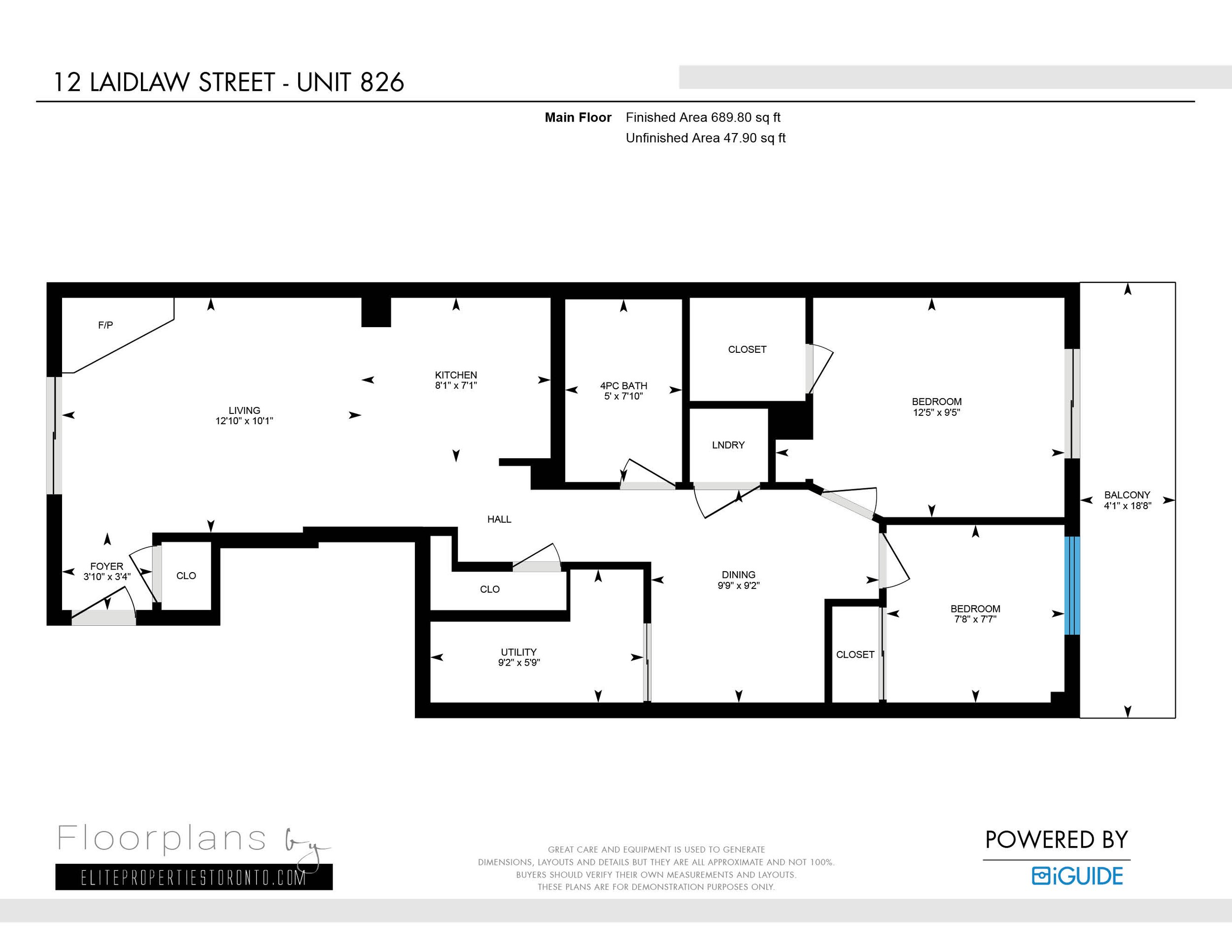 UPLOAD Floor plans By Elite Properties - 12 Laidlaw St Unit 826.jpg