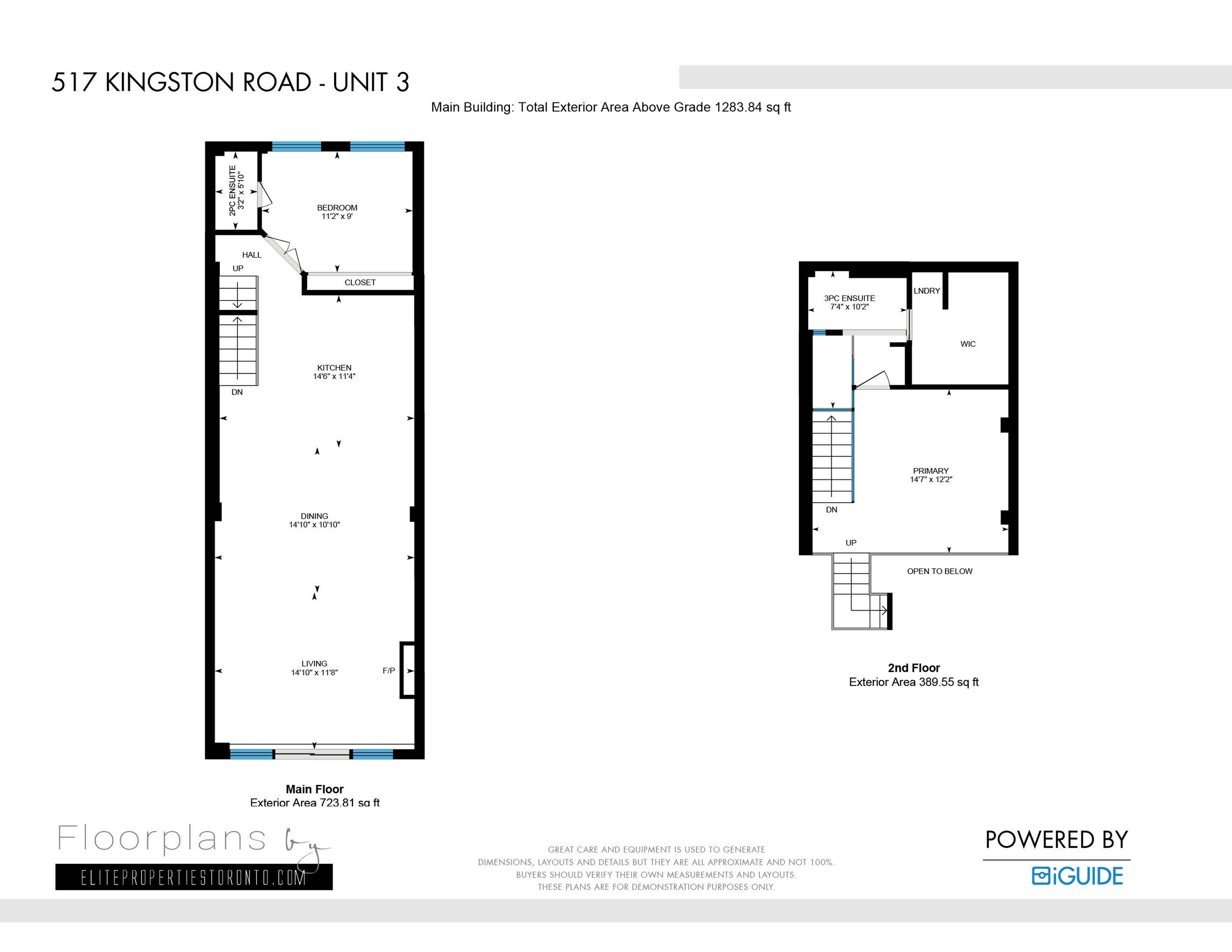 UPLOAD Floor plans By Elite Properties Karen Doering –  517 Kingston Road Unit 3.jpg