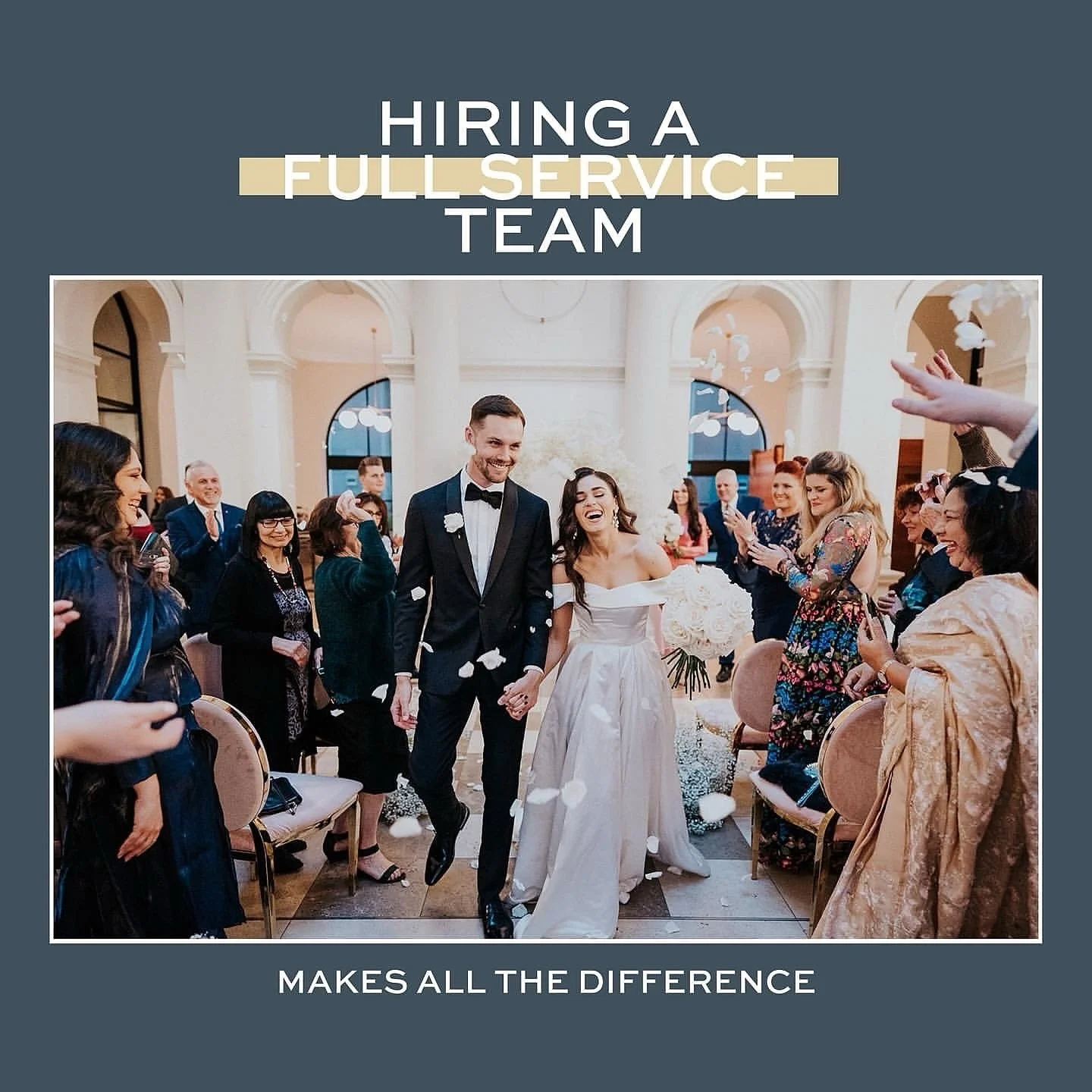 𝐇𝐢𝐫𝐢𝐧𝐠 𝐚 𝐅𝐔𝐋𝐋 𝐒𝐄𝐑𝐕𝐈𝐂𝐄 𝐭𝐞𝐚𝐦 𝐢𝐬 𝐚 𝐌𝐔𝐒𝐓

What I see is couples want the things that money can&rsquo;t buy and experiences not had prior for a memorable event ⛪️

While these two professions are often mistaken for one another