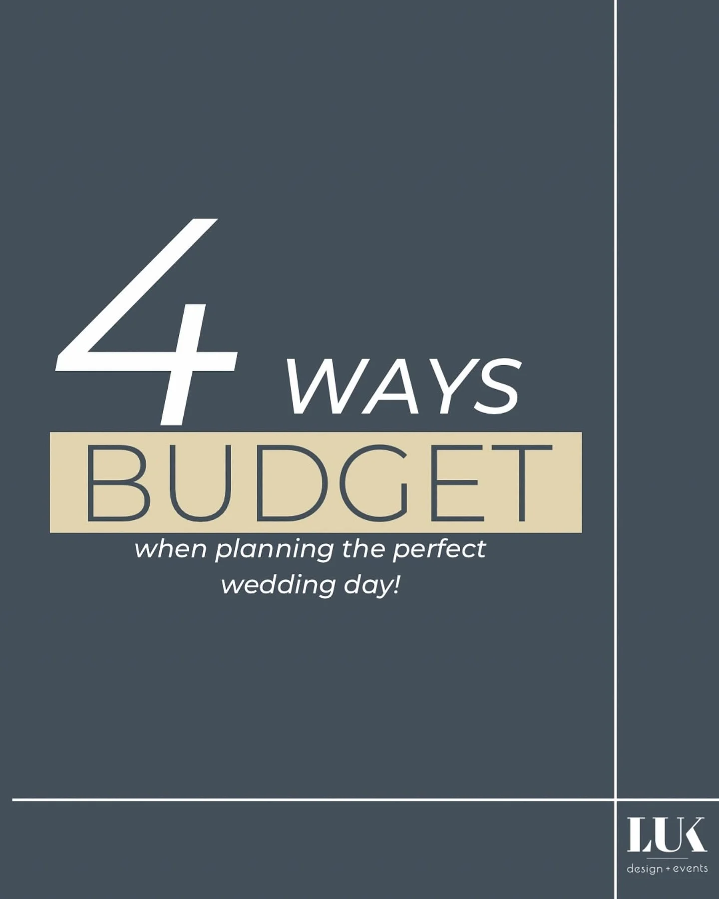 Every couple I work with gets to a point of how do I make the budget work best cause it’s running dry. 
This is for weddings costing $300k PLUS or $70k for a more simpler wedding. 
If you want to create more budget late in the piece be smart