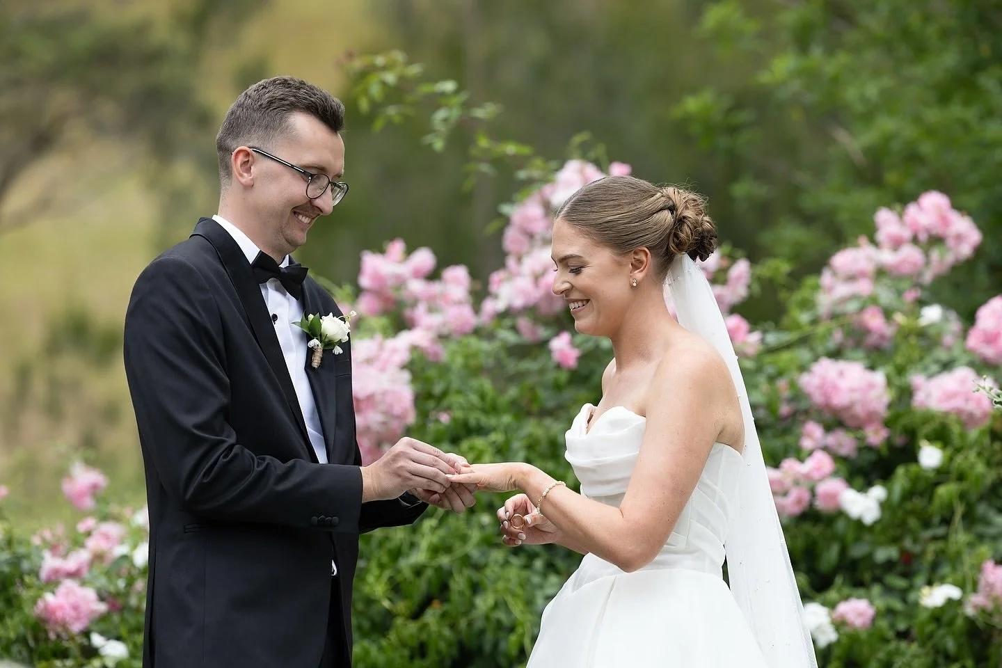 Mr &amp; Mrs Palmer 🤍

Exchanging rings, promises, and forever &mdash; the moment two hearts became one. 

Surrounded by the beauty of nature, their love story unfolded in the most picturesque garden setting, where every detail felt like a dream. ✨?