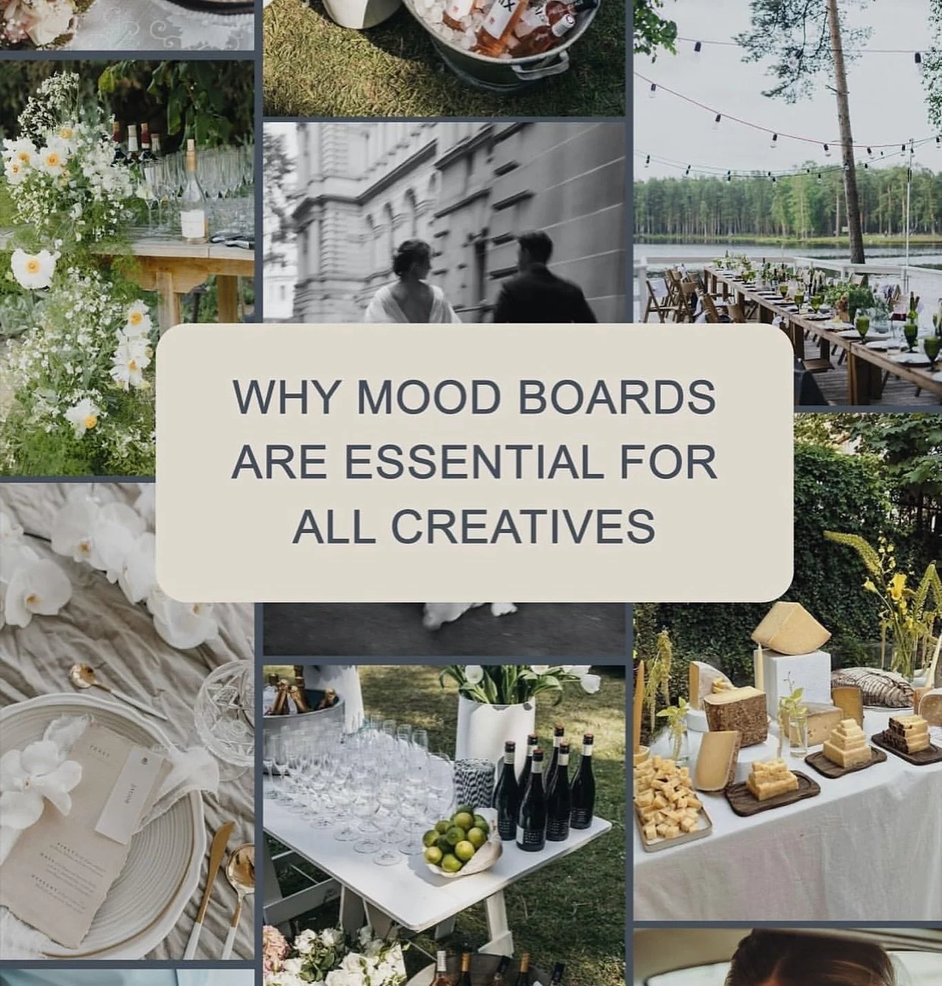 A mood board is a compilation of pictures, colors
and textures; expressing a concept, style &amp; feeling that will help guide the decisions that there in contribute to your overall design.

You may think that design or &ldquo;mood&rdquo; boards are 