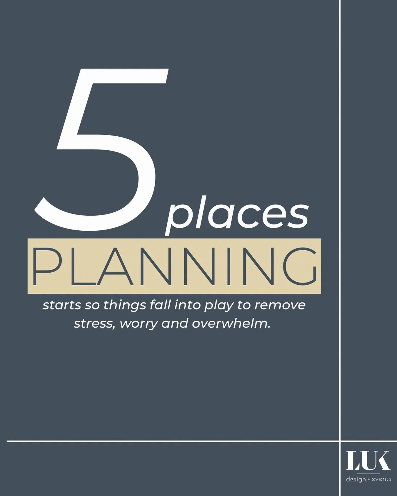 5 PLACES TO START PLANNING // the right way!

Planning your dream wedding should feel exciting &mdash; not stressful, overwhelming or confusing.

To create a seamless celebration (and protect your time, budget and peace of mind), these are the 5 core