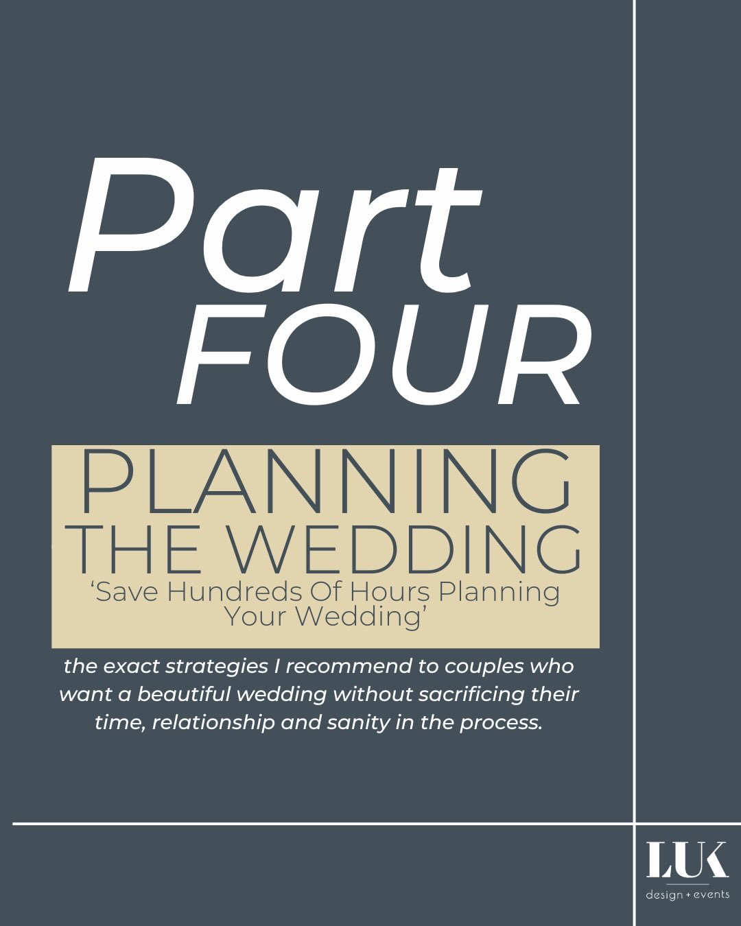 WEDDING PLANNING SHOULD NOT FEEL LIKE A 2nd job 

Yet so many couples find themselves spending countless evenings, weekends and precious moments together buried in spreadsheets, supplier meetings and endless decisions.

After planning hundreds of wed
