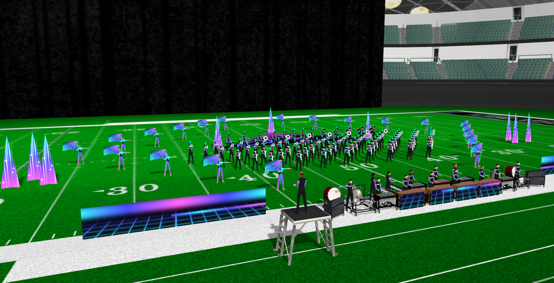 Marching Band Drill, Marching Band Visual Design, Color Guard, Props