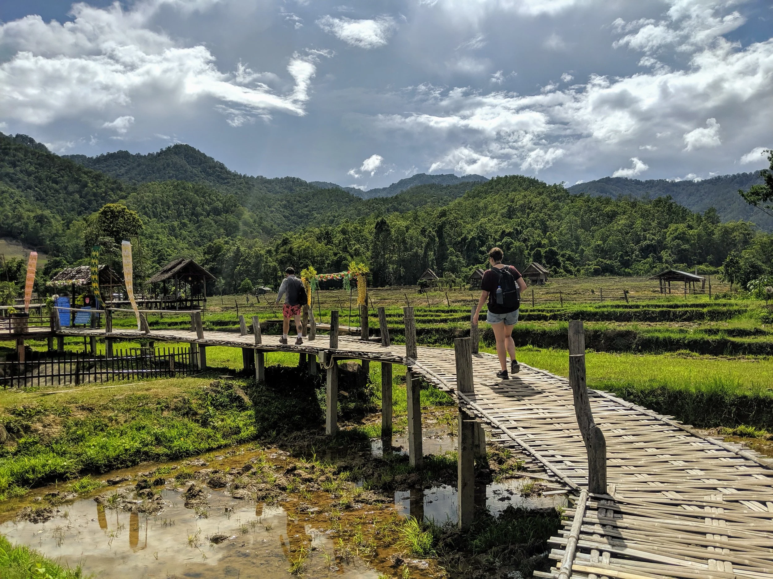  Bamboo bridge at a nearby village 