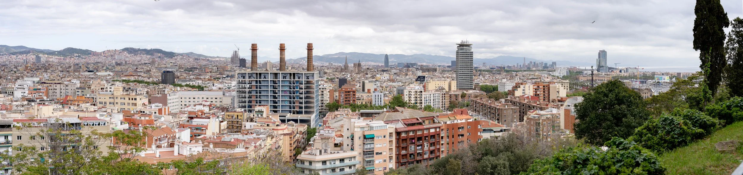 arcelona from the slope of Montjuïc, looking out over Poble-sec.