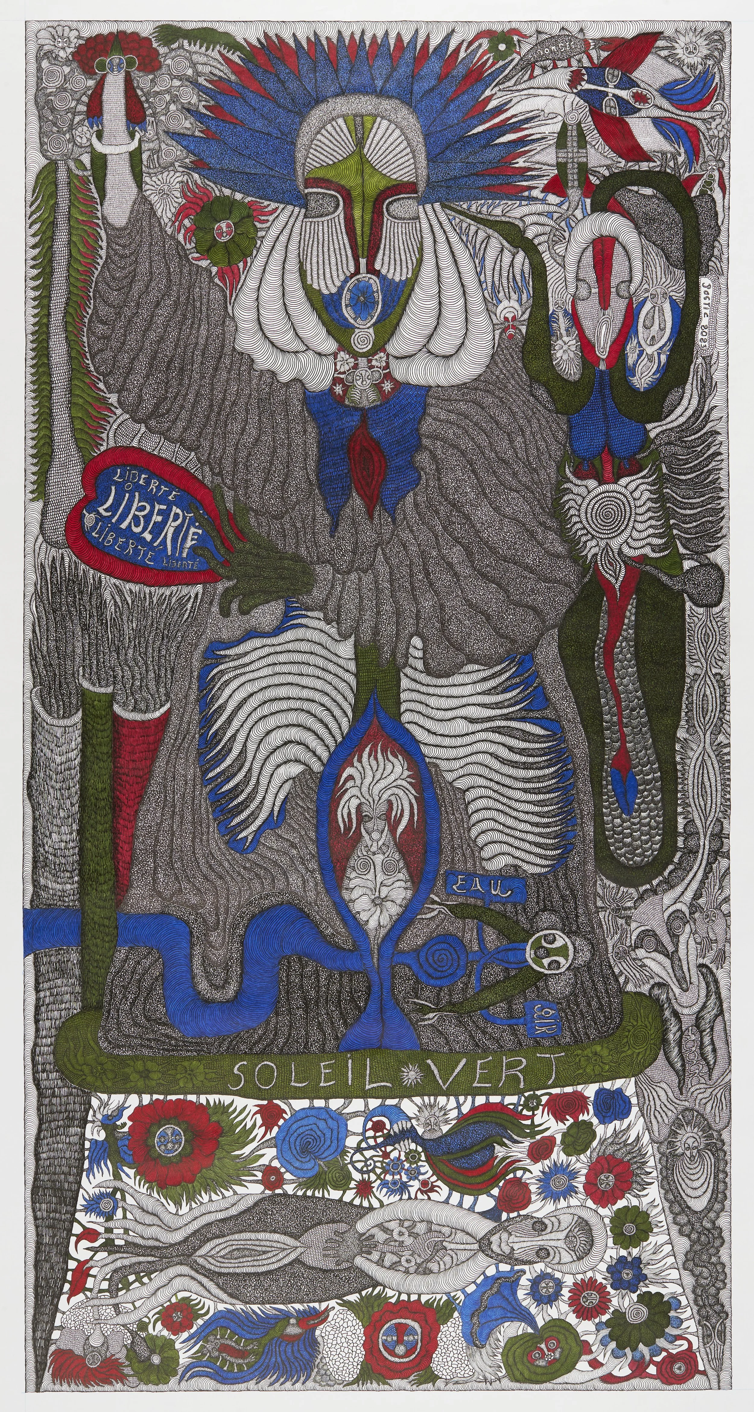 La liberté bléssée  encre sur toile 195x100 cm- 2022 .jpg