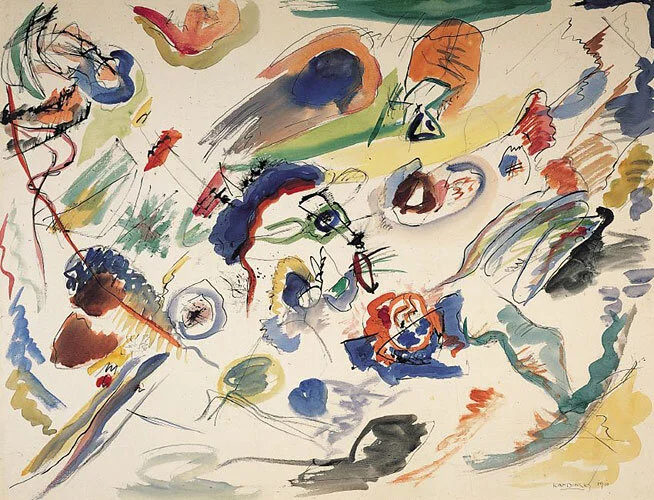Vassily Kandinsky, Sans titre, 1910 (plutôt 1913), aquarelle sur papier, Centre Georges Pompidou