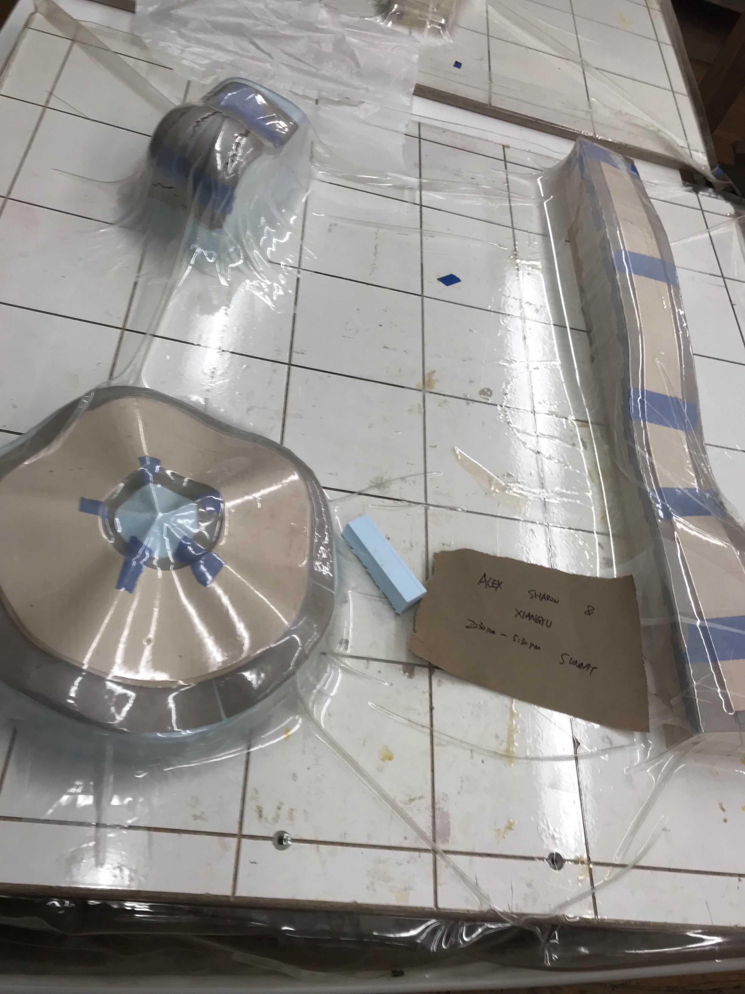 Vacuum bag pressing
