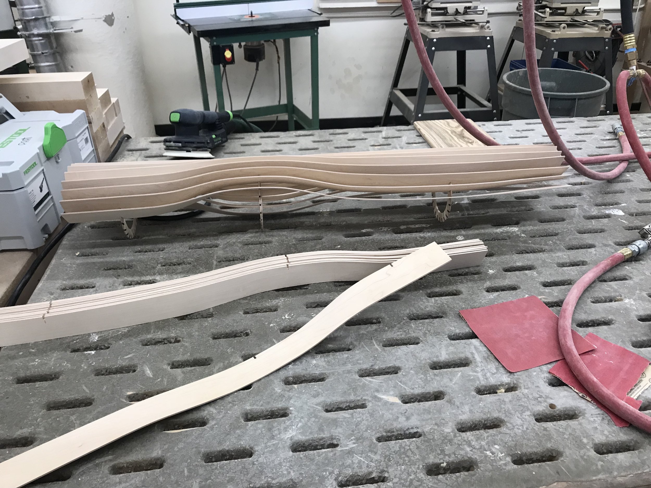 Trimming and sanding