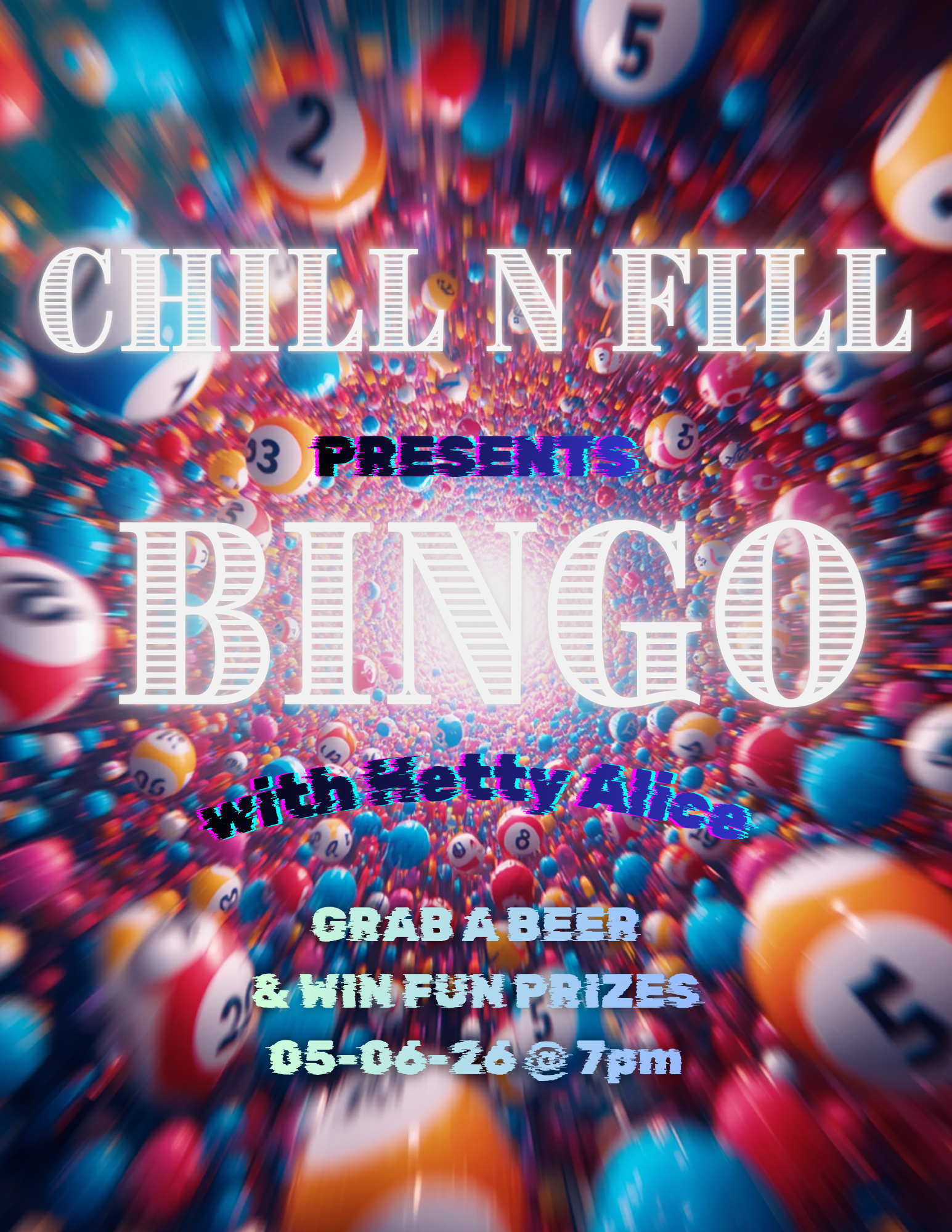 Chill N Fill Bingo w/ Hetty Alice Beers