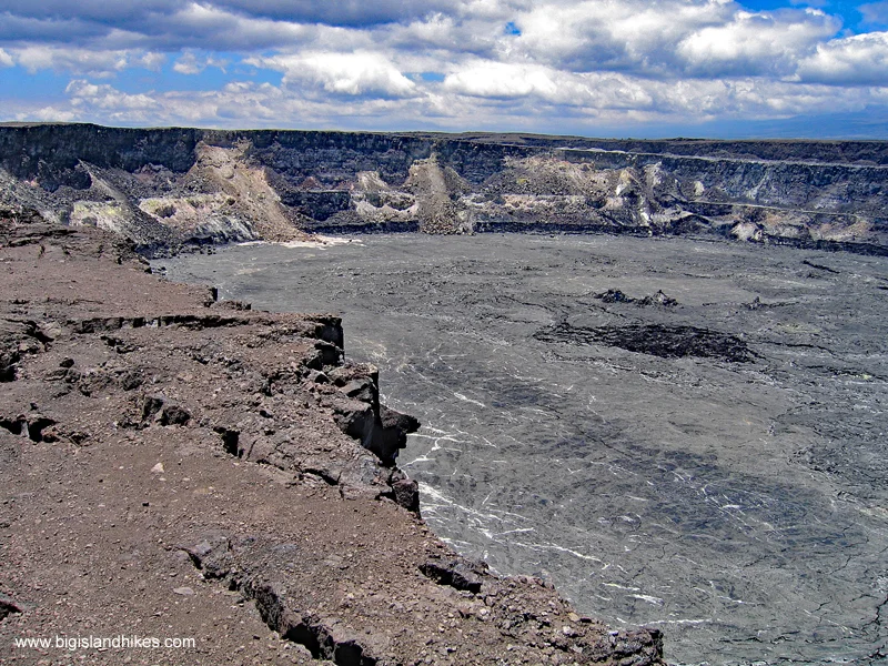 On the Edge of Halema’uma’u in 2005 (This part of the trail is now closed)