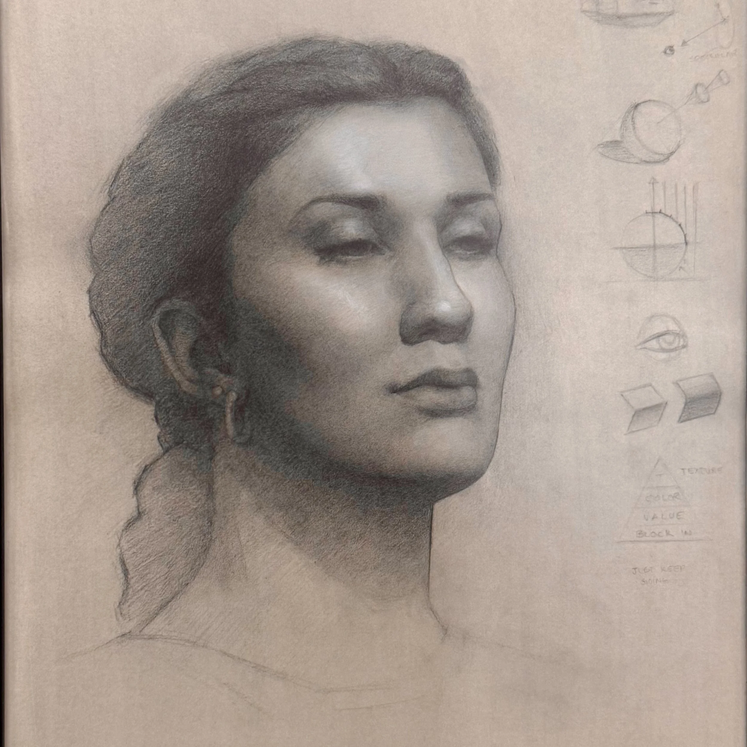 S1: Thursday 1pm-4pm: Drawing the Portrait in Mixed Media