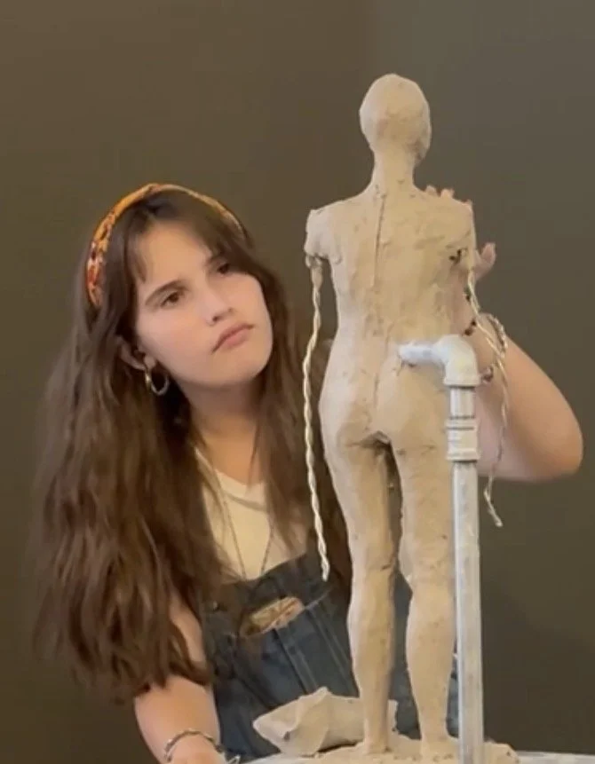 GACA student creating a sculpture