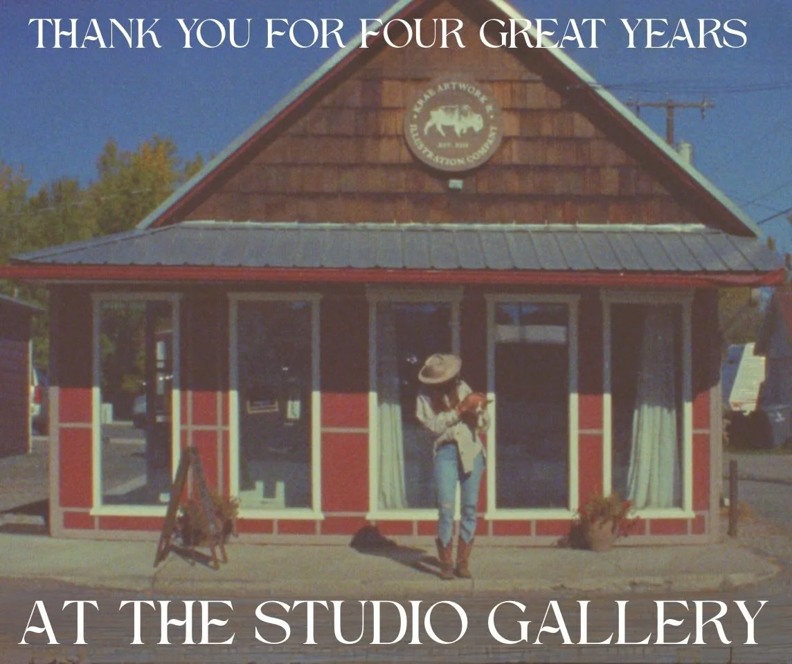 I hope everyone had a very Merry Christmas! As I settle in to my new studio set up at home, already hard at work in my next piece, I wanted to thank everyone again- Three Forks and beyond- for an amazing four years in The Studio Gallery. Although I&r