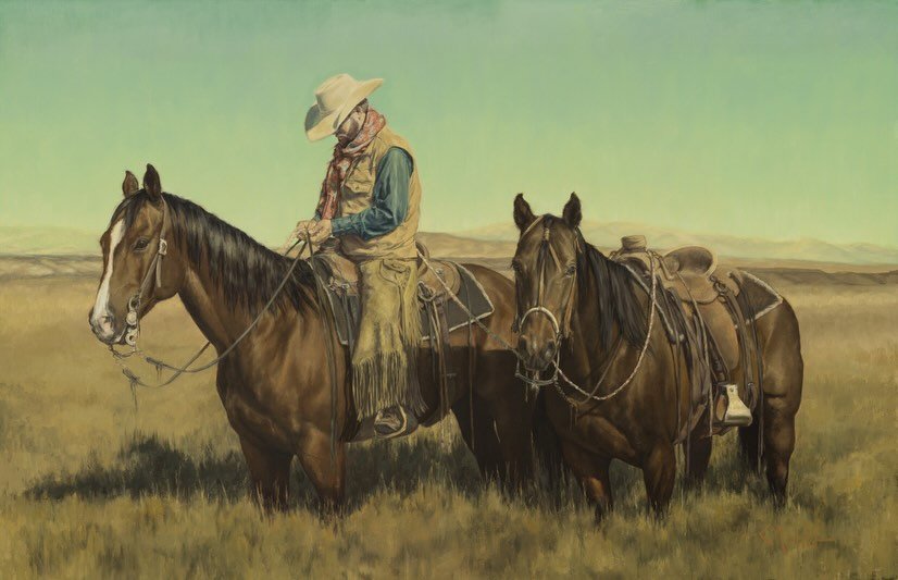 Throwback to &ldquo;Sanctum Lost&rdquo; 30x46 oil on linen. This was a milestone piece for me as at the time I was playing around with tone and color and, with this piece, struck a cord that has since greatly influenced my style. This was my debut wi