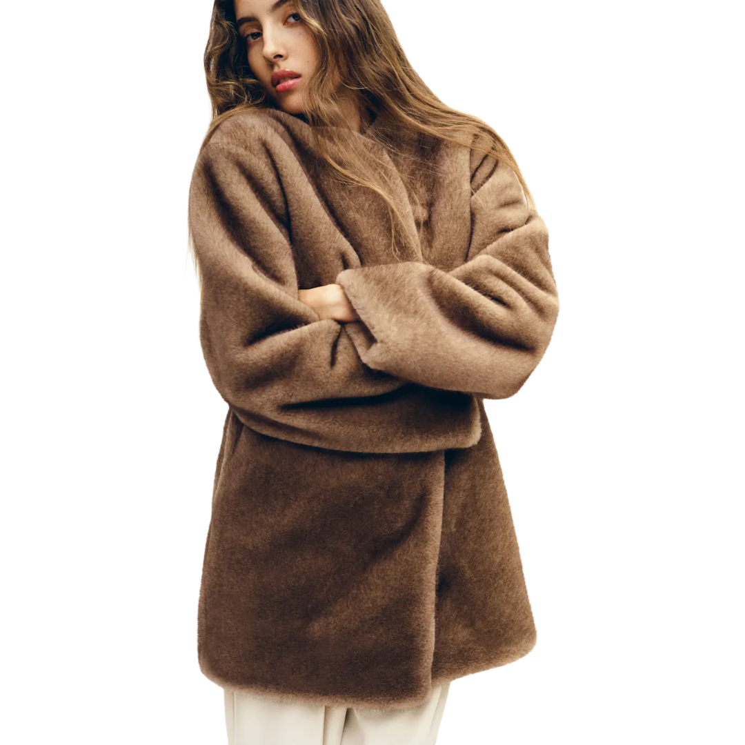 Reformation faux fur coat