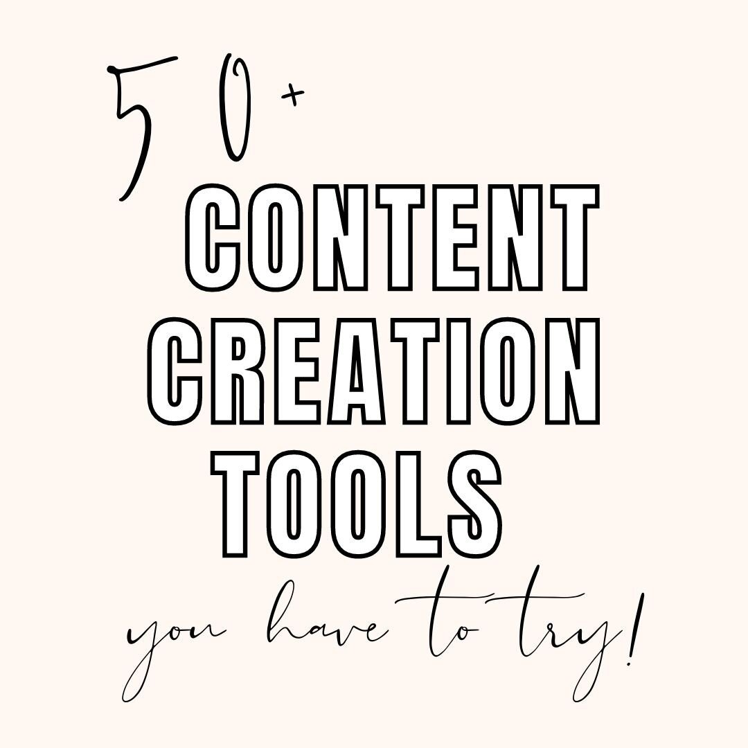 Happy Friday!!! We compiled 50 of our favorite tools for creating awesome content. Swipe left to find tools for strategy, photo and video editing, graphic design, copywriting + we added a little bonus at the end ☺️ Hope they can be of some help!

#br