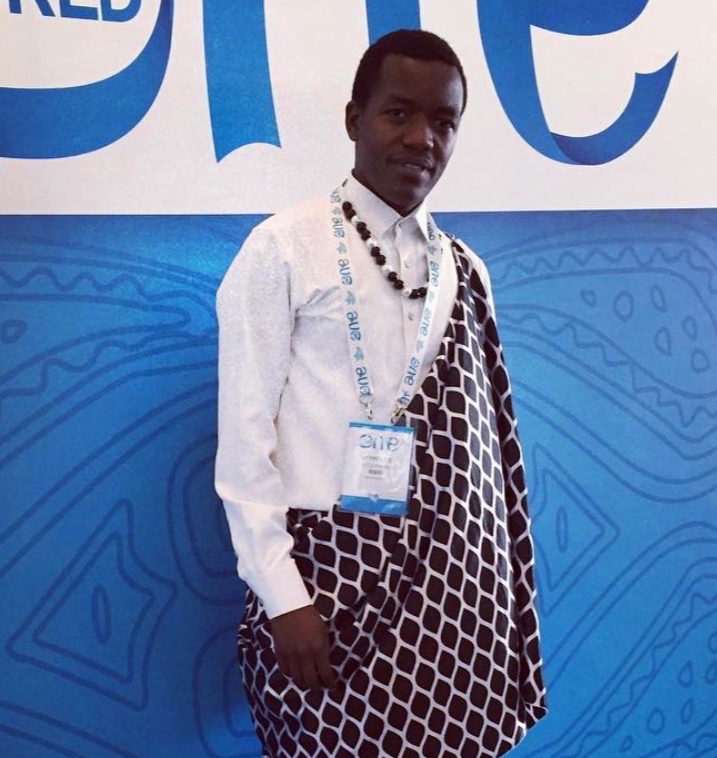 Pictured Above Hyppolite Ntigurirwa: Inspiring moment in Traditional Rwandan outfit @oneyoungworld #oyw2017 #oyw #OYW moments