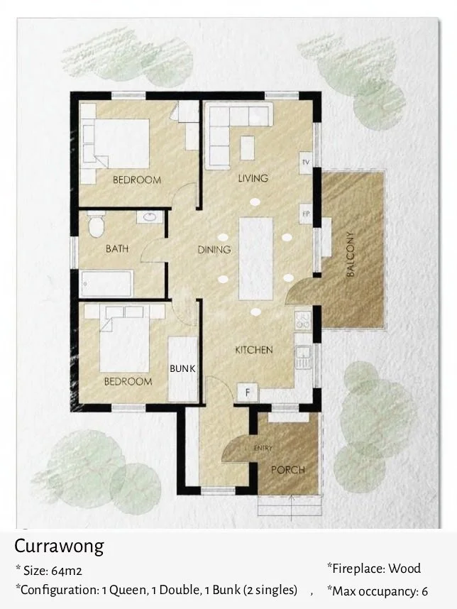 Currawong Cabin Floor Plan