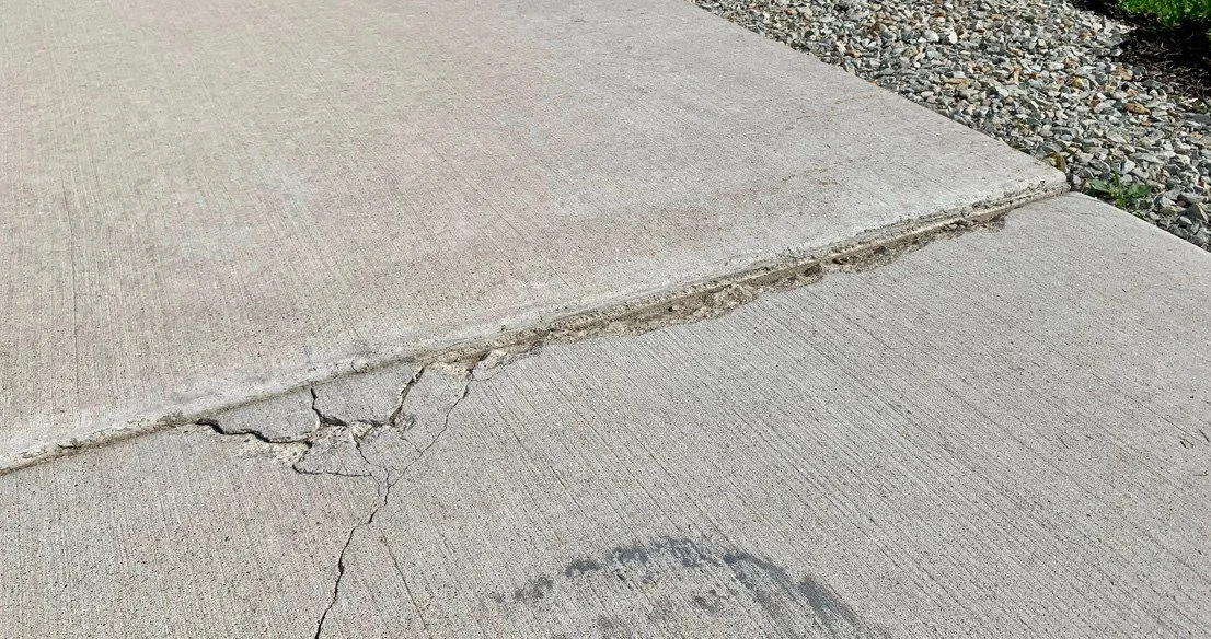 concrete with a crack