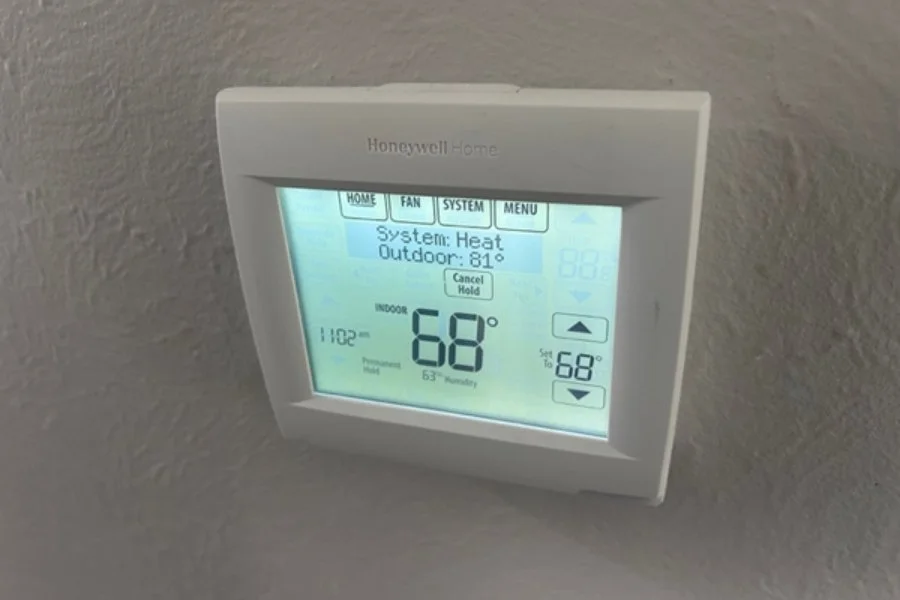 A programmable thermostat