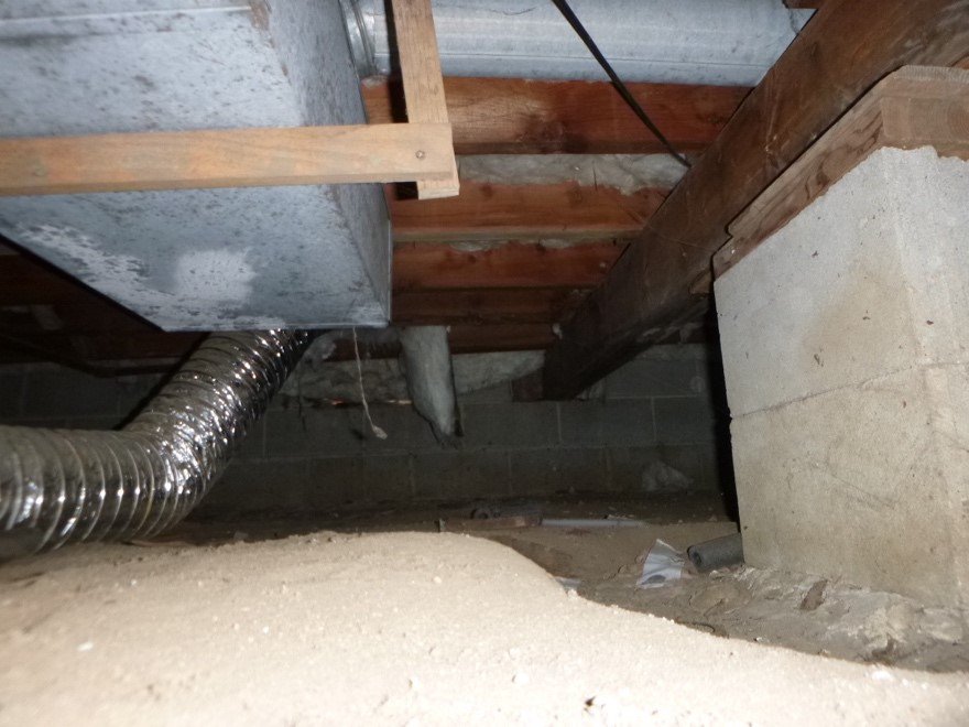 Restricted crawl space.