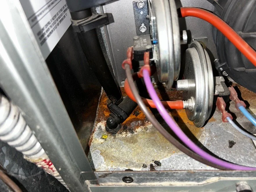 Corrosion from water leaking