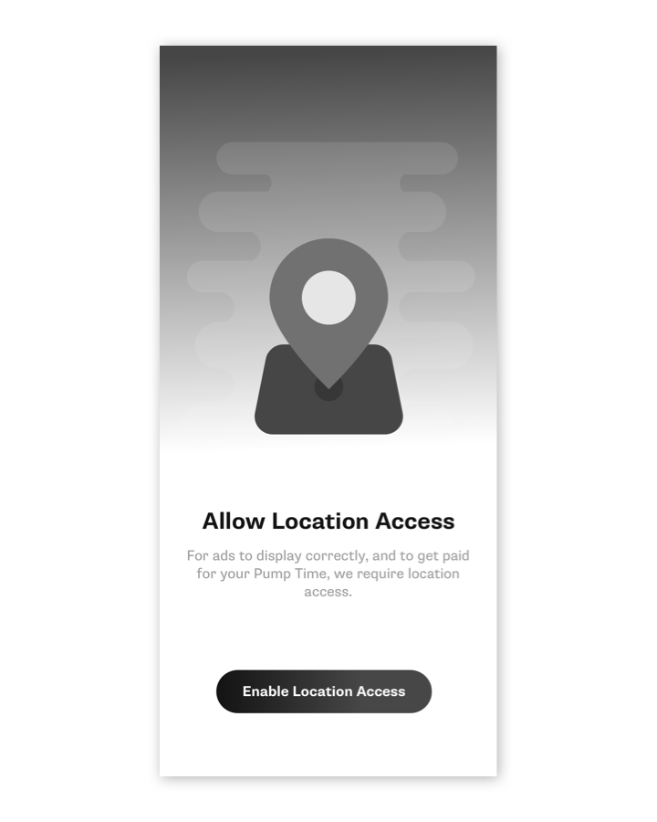 Figure 5: Onboarding messaging on permissions