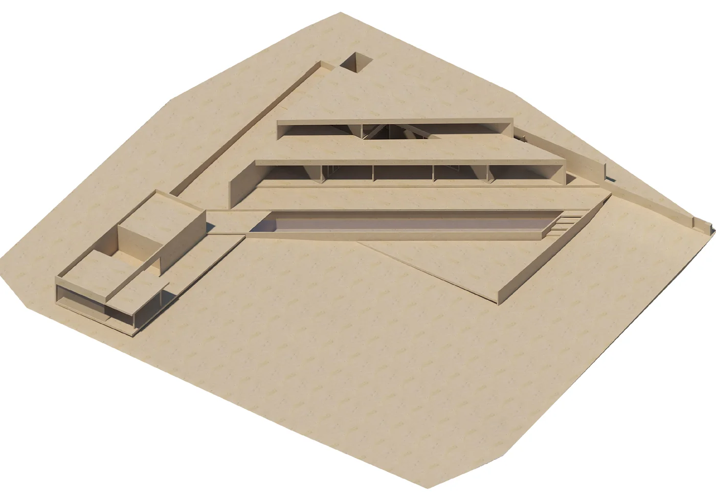 model view from south