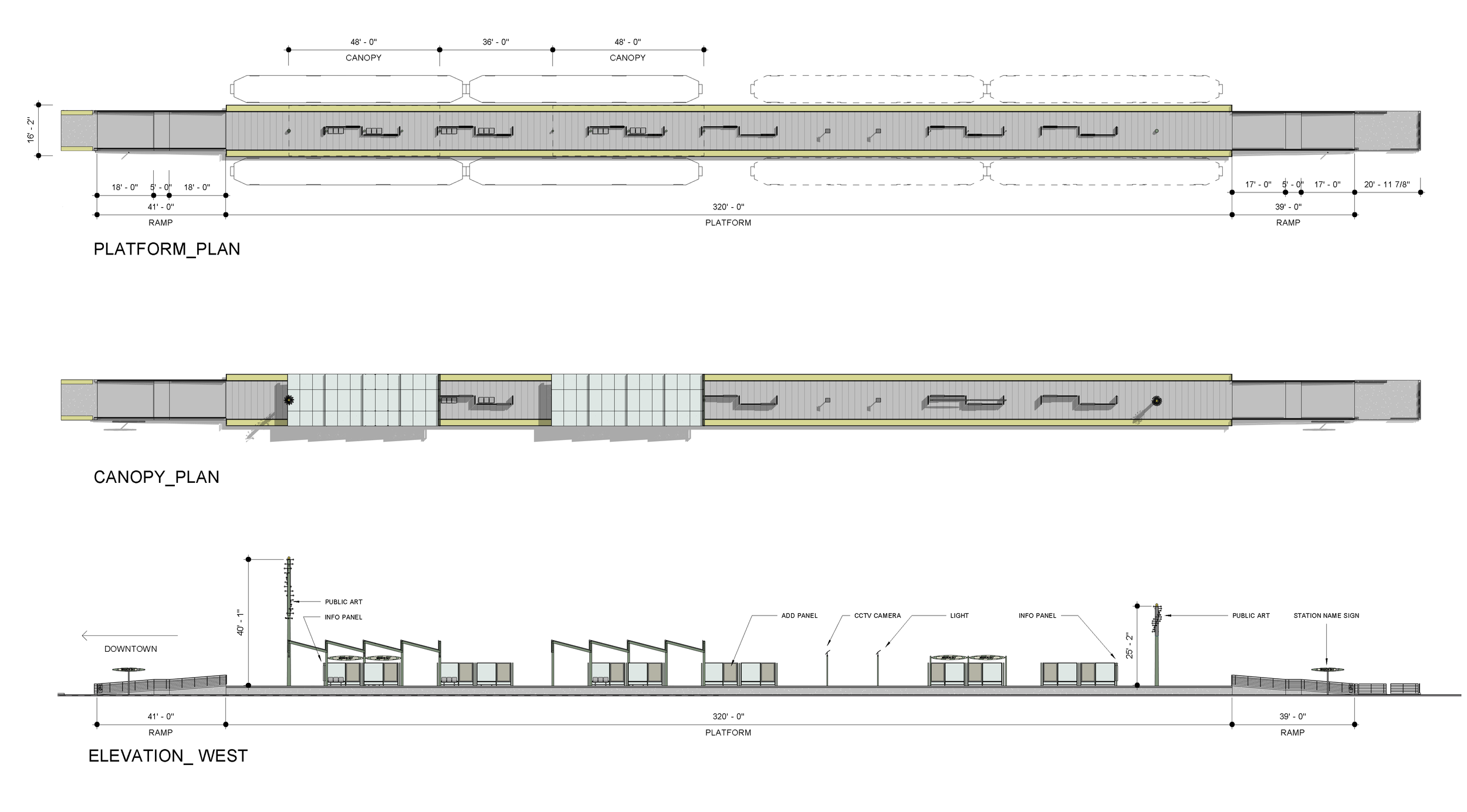 platform plans and elevation