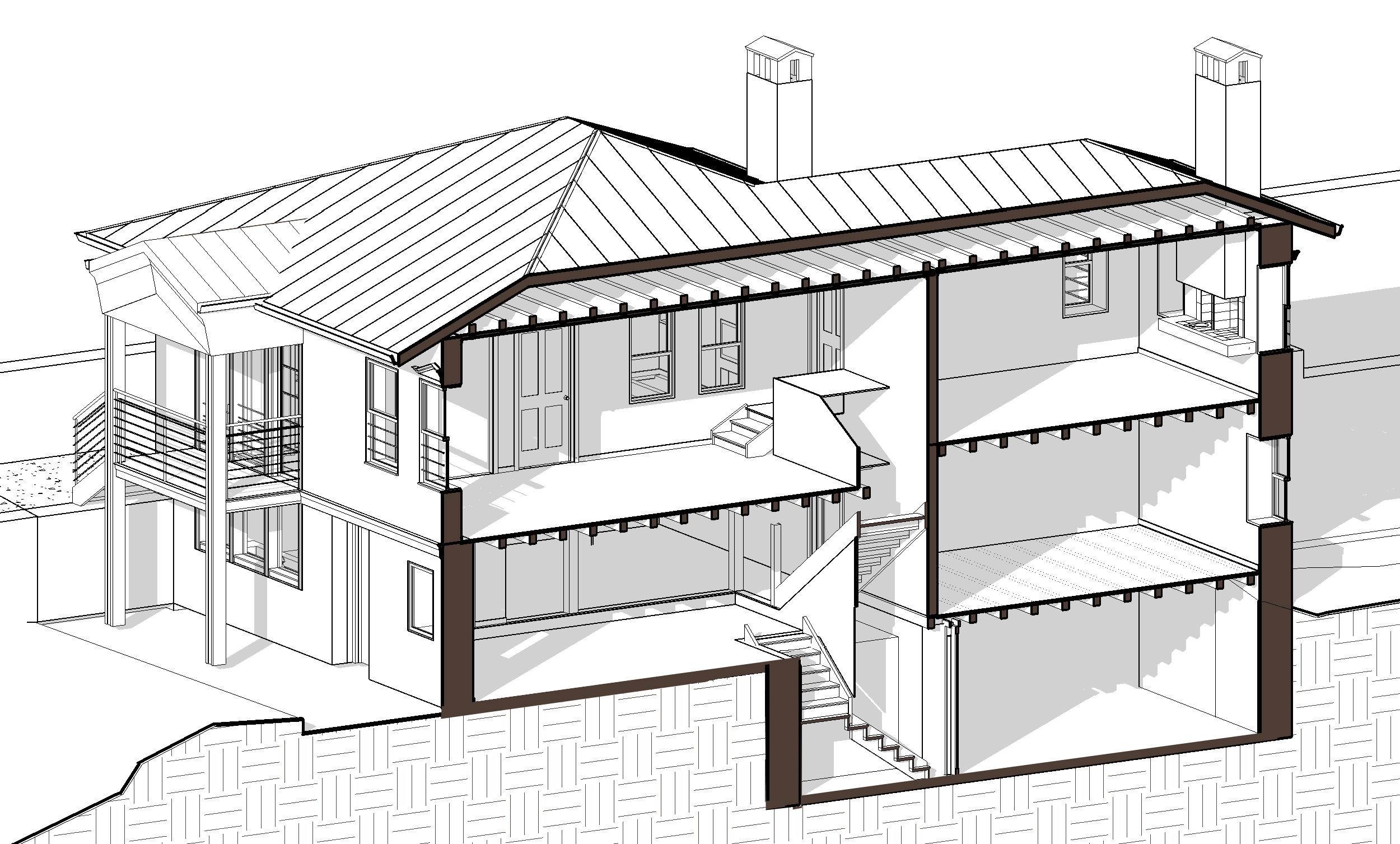 axonometric section