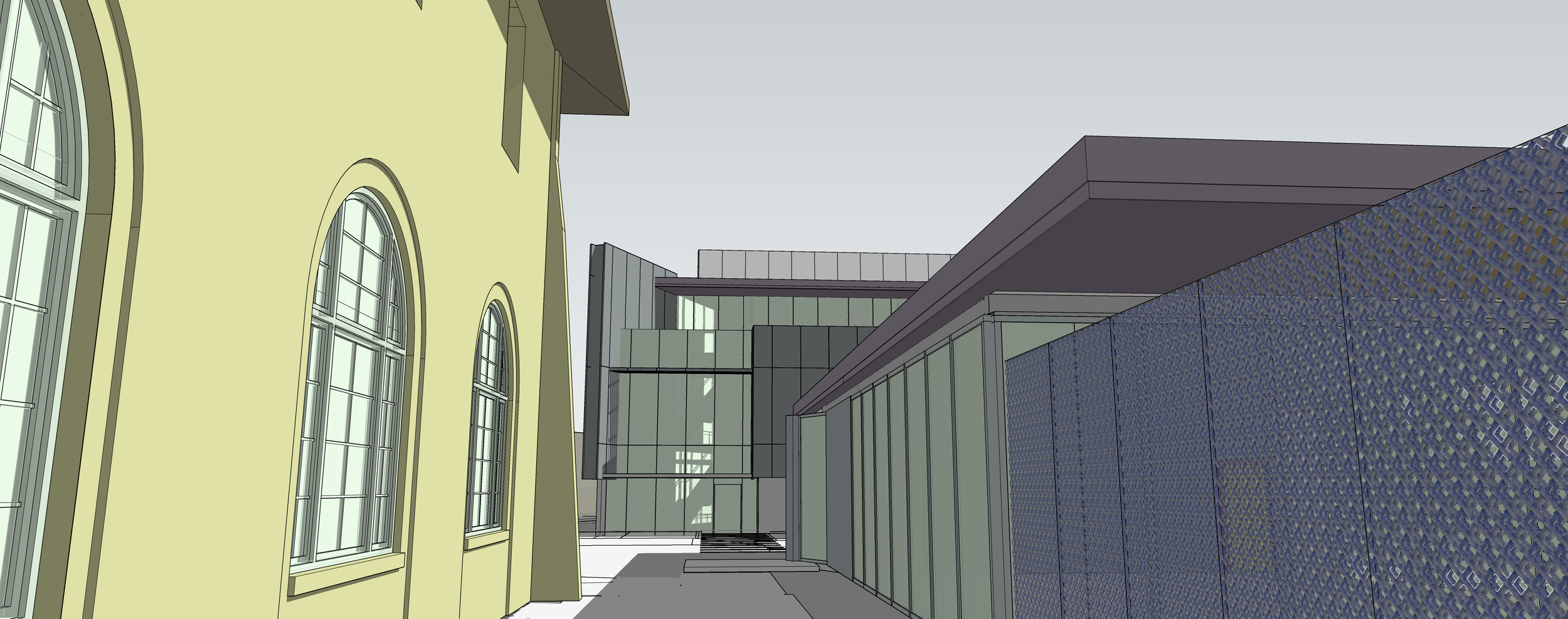 main alleyway in the campus