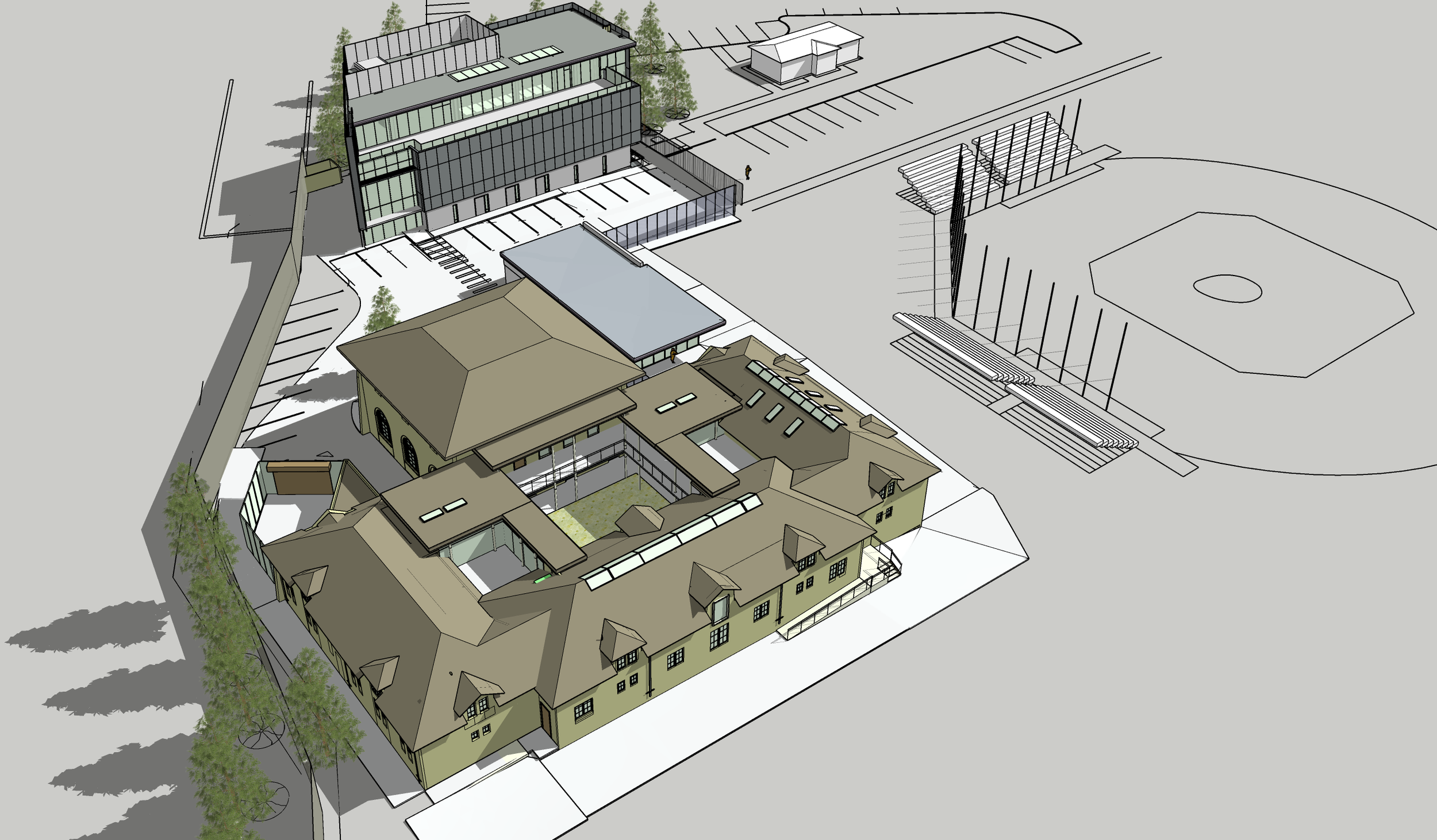 bird eye view from South