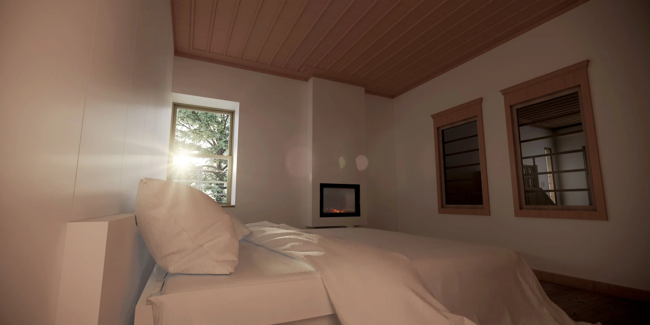 bedroom in the morning