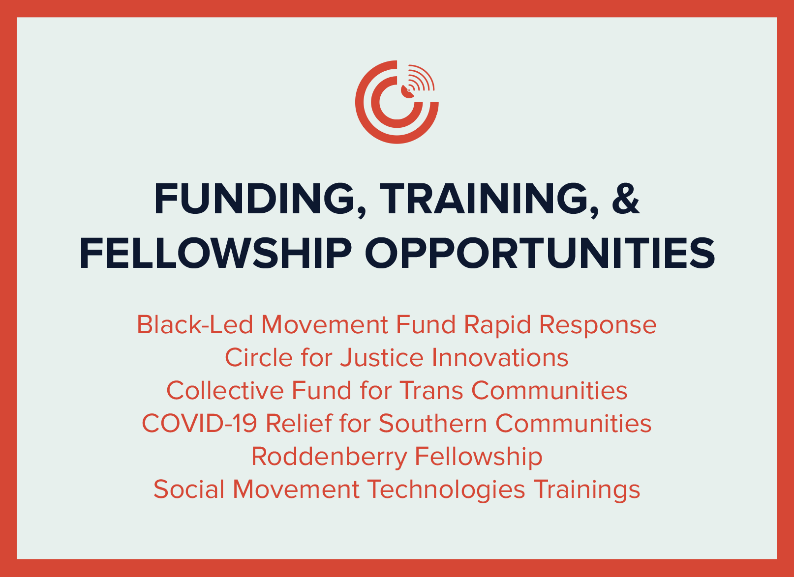 Funding, Training, &amp; Fellowship Opportunities