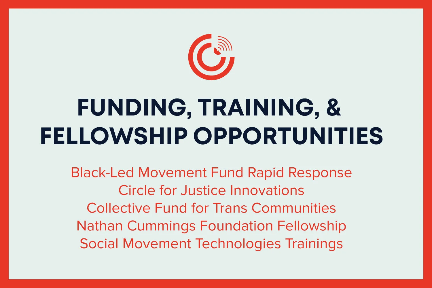 Funding, Training, &amp; Fellowship Opportunities
